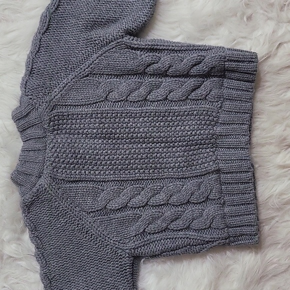 NWOT CHILDREN'S PLACE Girl's lined cable knit sweater/jacket size 12 months - Picture 3 of 6